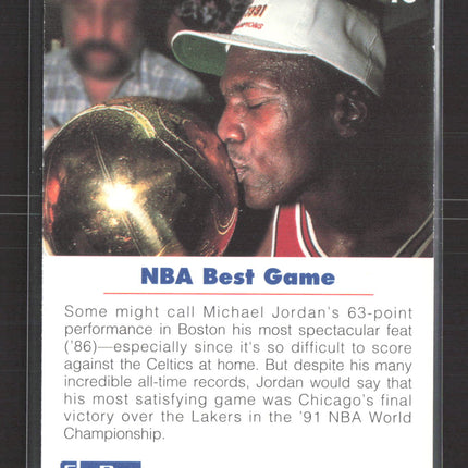 1992 SkyBox USA Basketball NBA Best Game Michael Jordan #40