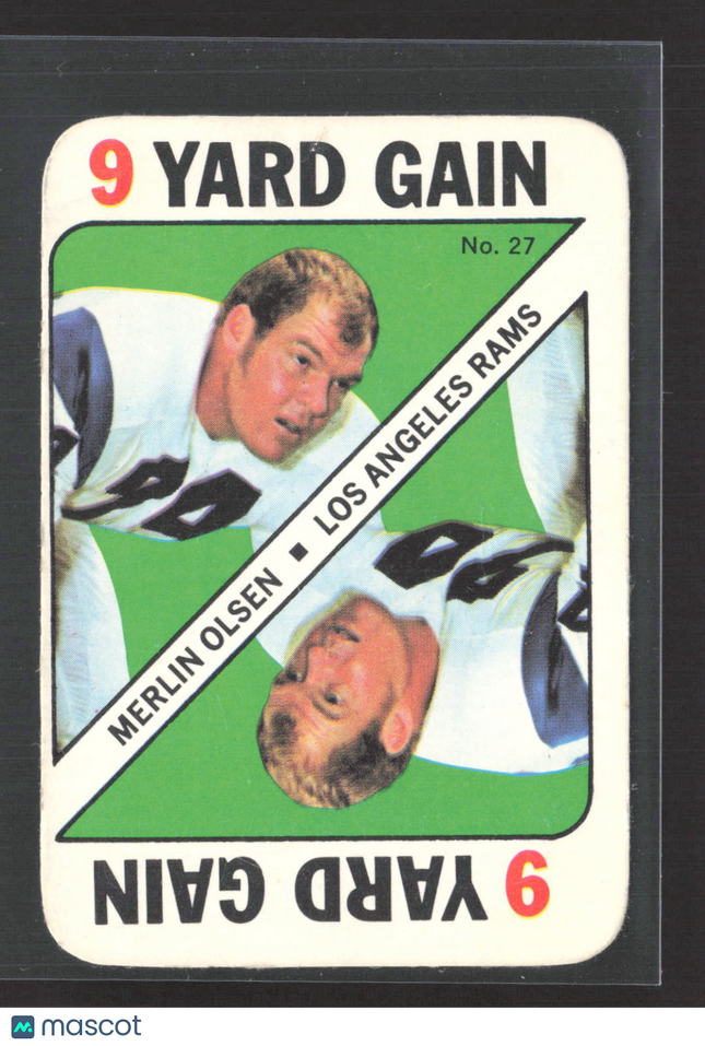 1971 Topps Football Game Merlin Olsen #27