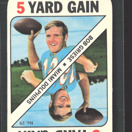 1971 Topps Football Game Bob Griese #29