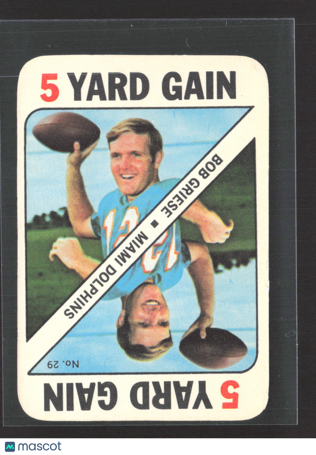 1971 Topps Football Game Bob Griese #29