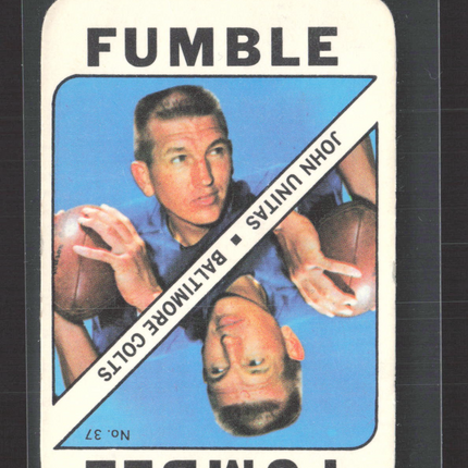 1971 Topps Football Game John Unitas #37