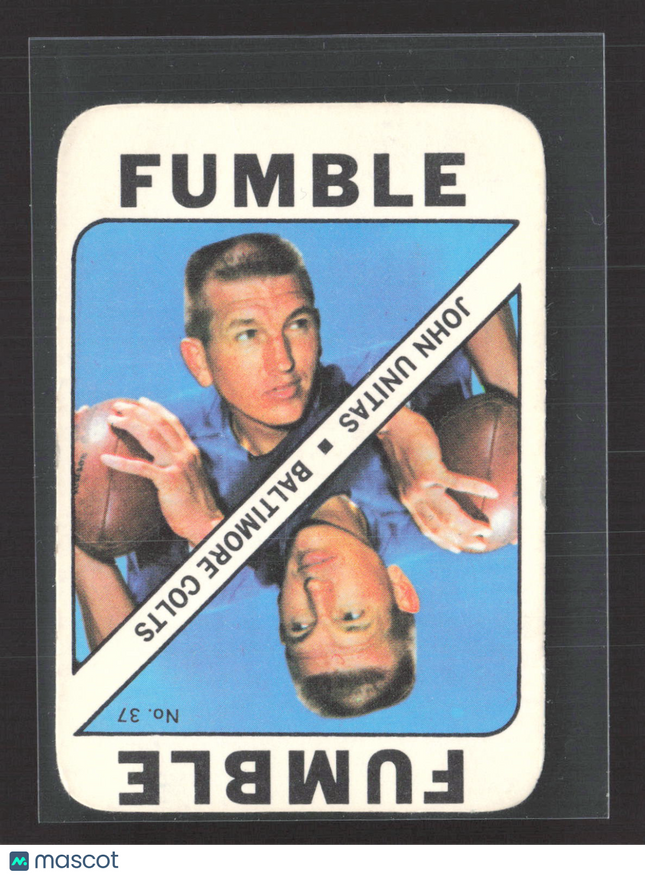 1971 Topps Football Game John Unitas #37