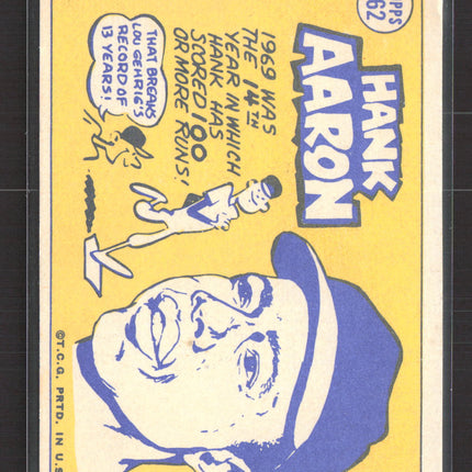 1970 Topps Sporting News All-Star Hank Aaron #462