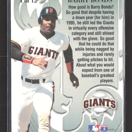 1996 Fleer Metal Universe Barry Bonds #1 of 12 Mother Lode