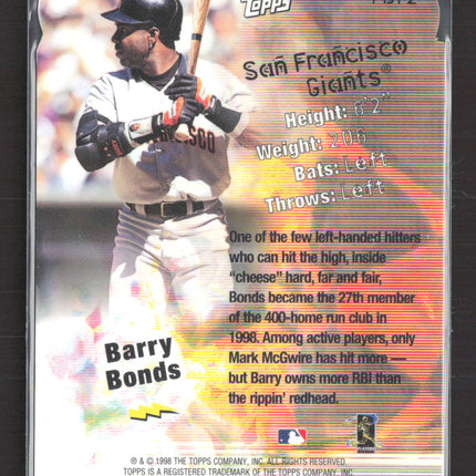 1998 Topps Power Brokers Barry Bonds #PB12