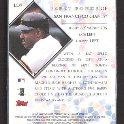 1998 Topps Lords of the Diamond Barry Bonds #LD9