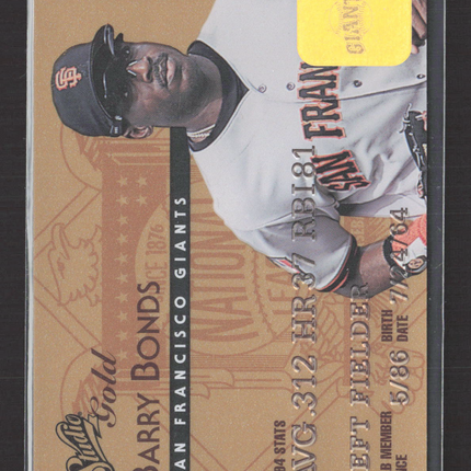 1995 Donruss Studio Gold Barry Bonds #7