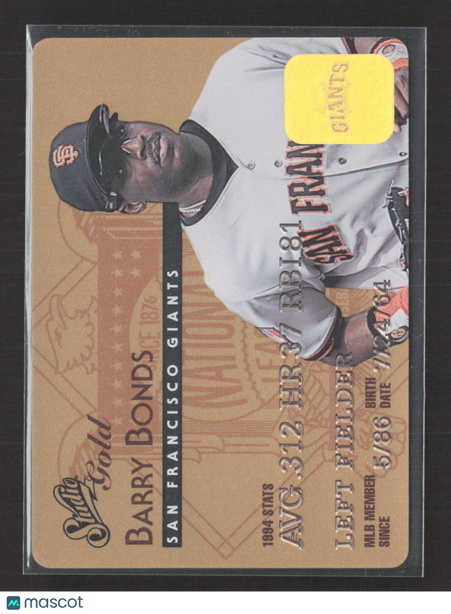 1995 Donruss Studio Gold Barry Bonds #7