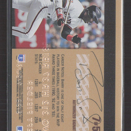 1995 Donruss Studio Gold Barry Bonds #7