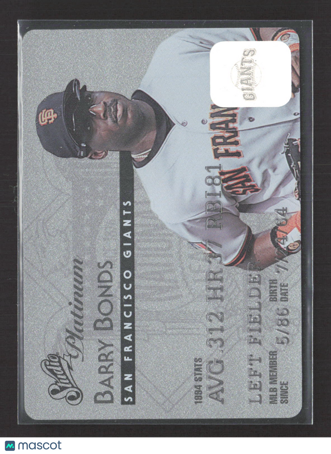1995 Donruss Studio Platinum Barry Bonds #7