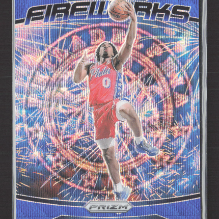2024 Panini Prizm Fireworks Tyrese Maxey #17 Blue 172/175