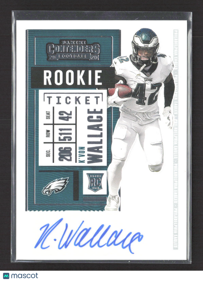 2020 Panini Contenders Football K'Von Wallace #258 Auto