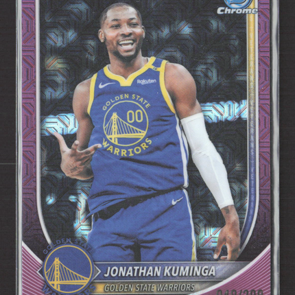 2025 Topps Bowman Chrome University Jonathan Kuminga #BCV-191 Purple /299