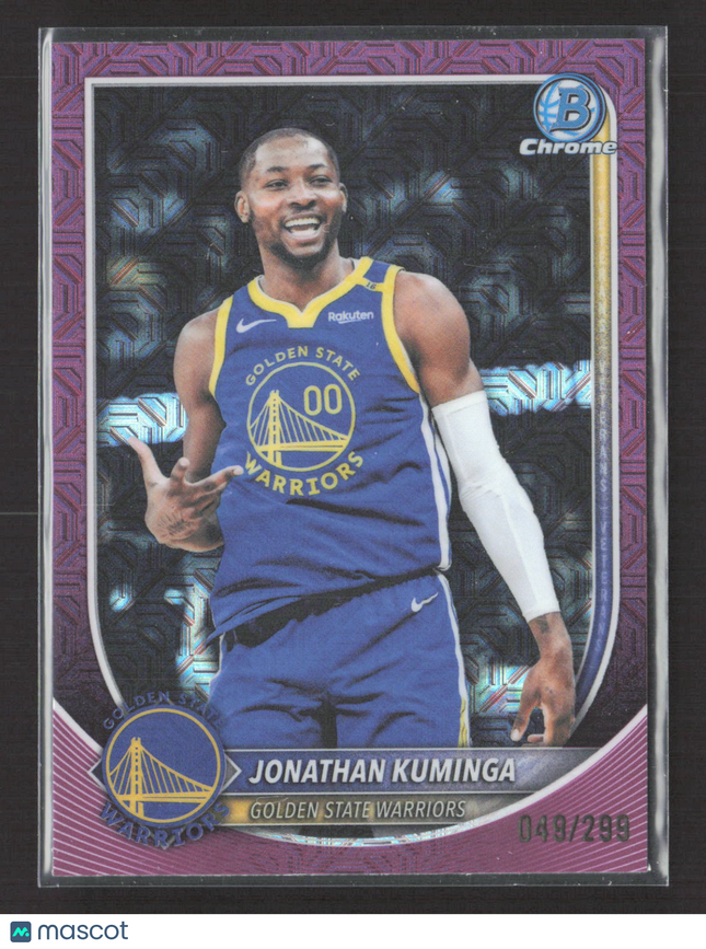 2025 Topps Bowman Chrome University Jonathan Kuminga #BCV-191 Purple /299