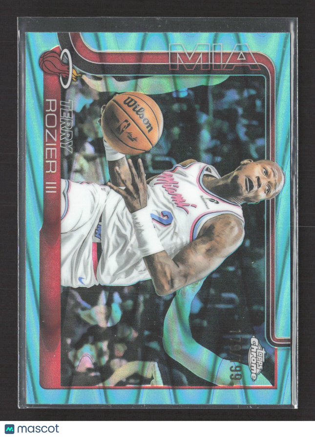 2025 Topps Chrome Basketball Terry Rozier III #112 Aqua RayWave /199