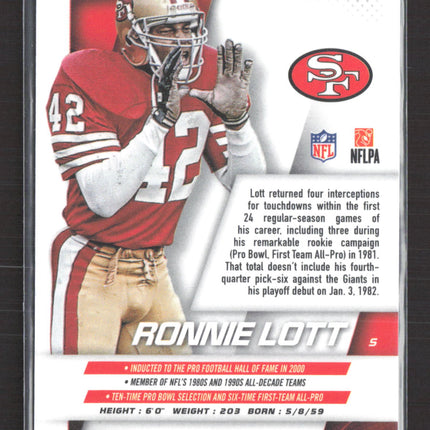 2014 Panini Prizm Ronnie Lott #128 Orange
