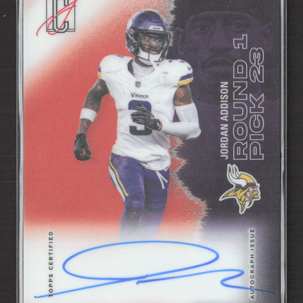 2025 Topps Signature Class Jordan Addison #87 Orange 14/50 Auto