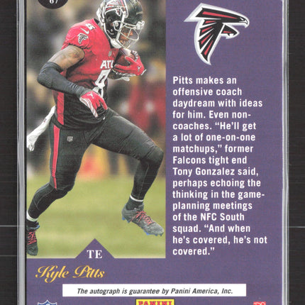 2021 Panini Zenith Football Kyle Pitts #67 RC /60 Auto