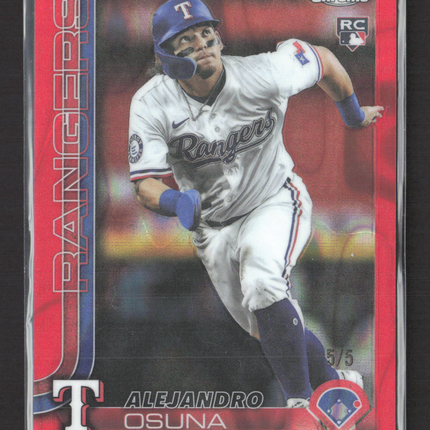 2025 Topps Chrome Update Alejandro Osuna #USC174 Red Lava Refractor RC 5/5