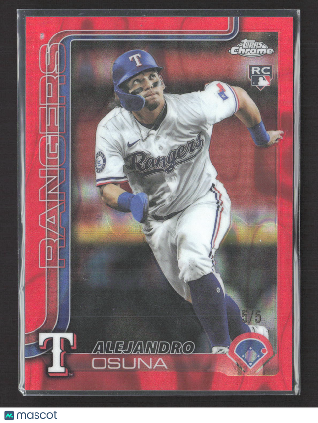 2025 Topps Chrome Update Alejandro Osuna #USC174 Red Lava Refractor RC 5/5