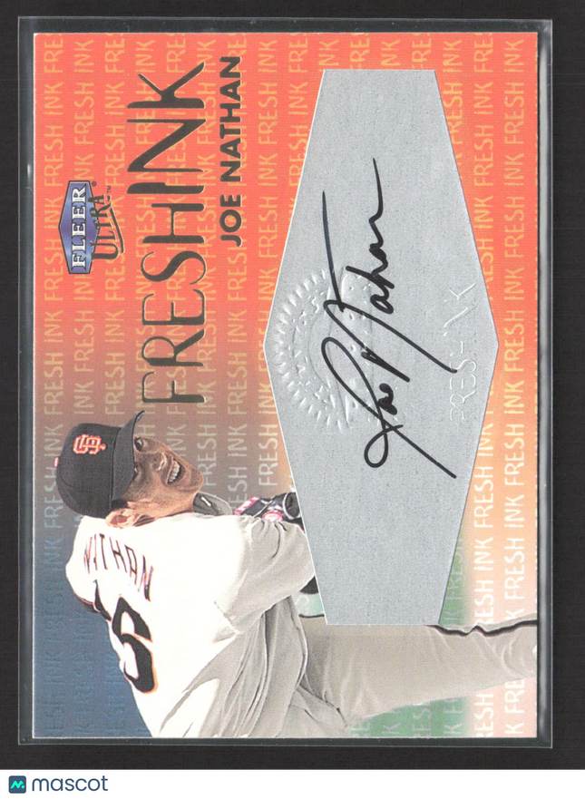 1999 Fleer Ultra Fresh Ink Joe Nathan 0118/1000 Auto