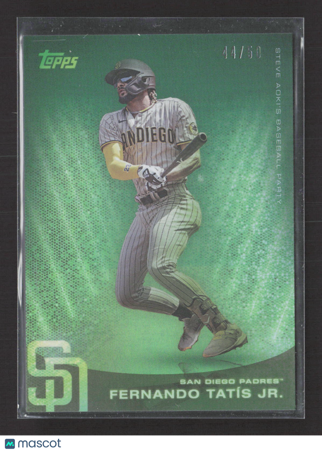 2022 Topps x Steve Aoki Baseball Party Fernando Tatís Jr. #7 Green Wave 44/50