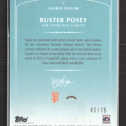 2022 Topps Lauren Taylor Buster Posey #9 /75