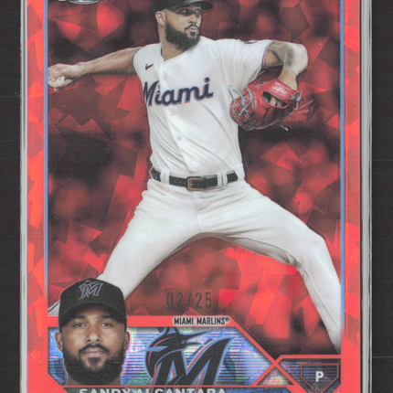 2023 Topps Chrome Sapphire Edition Sandy Alcantara #107 orange 02/25