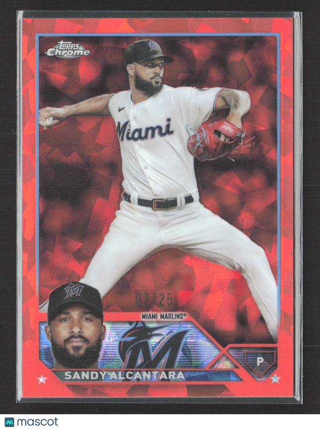 2023 Topps Chrome Sapphire Edition Sandy Alcantara #107 orange 02/25