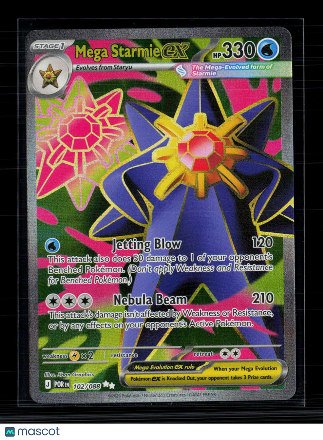Pokemon 2026 Mega Evolution – Perfect Order Mega Starmie EX #102/88