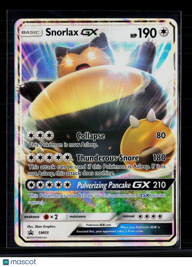 Pokemon 2017 Sun & Moon Snorlax GX #SM05