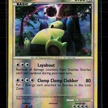 Pokemon 2011 Call of Legends Snorlax #33/95 Reverse Foil