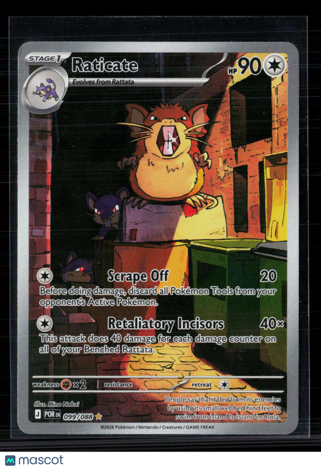 Pokemon 2026 Mega Evolution – Ascended Heroes Raticate #99/88