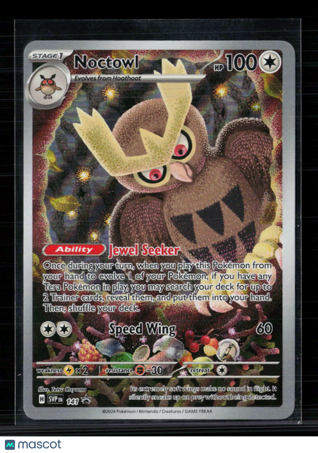 Pokemon 2024 Stellar Crown Noctowl #SVP EN 141