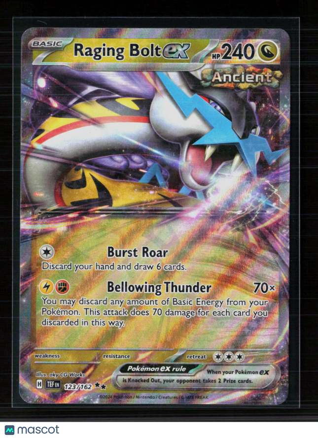 Pokemon 2024 Temporal Forces Raging Bolt EX #123/162