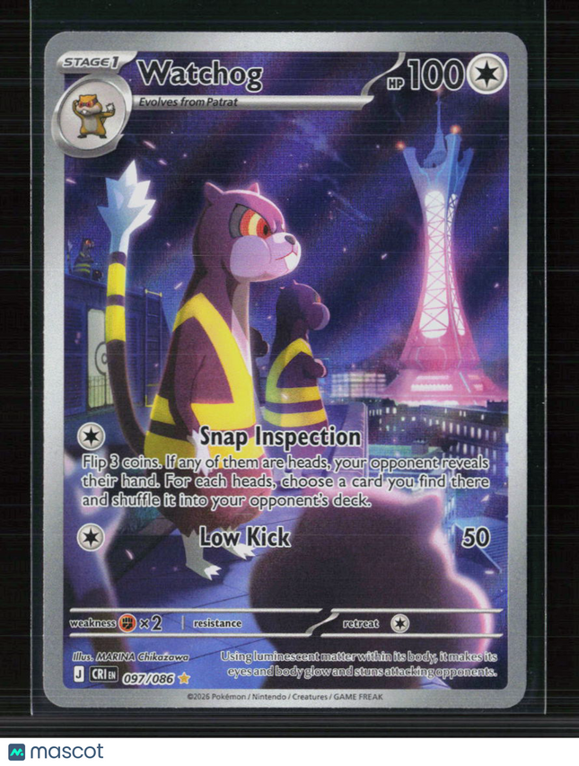 Pokemon 2026 Mega Evolution – Chaos Rising Watchog #97/86