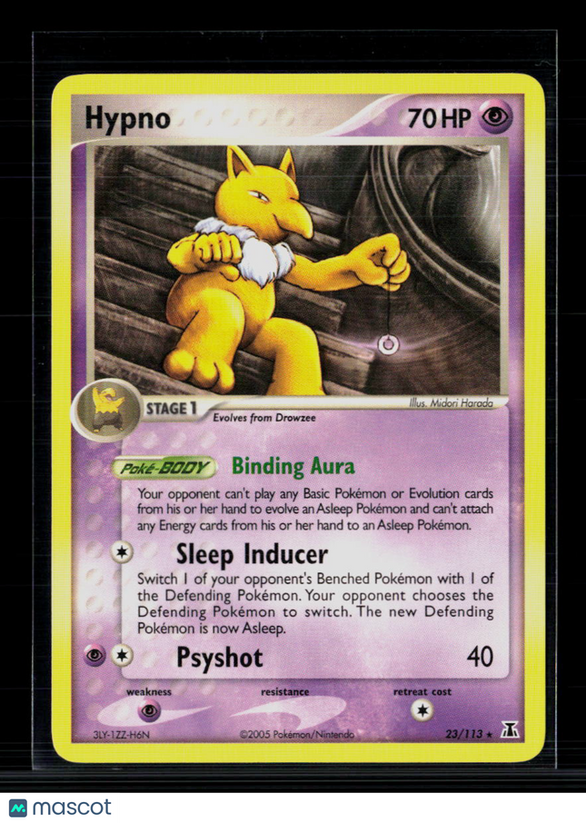 Pokemon 2005 EX Delta Species Hypno #23/113