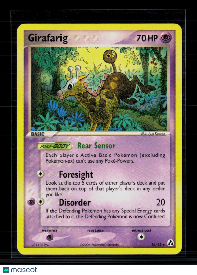 Pokemon 2008 EX Legend Maker Girafarig #16/92