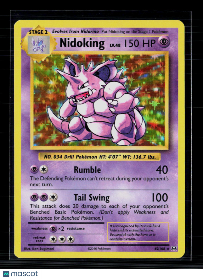 Pokemon 2016 Evolutions Nidoking #45/108