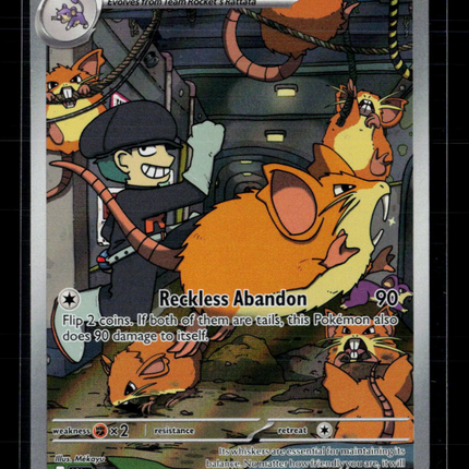 Pokemon 2025 Destined Rivals Team Rocket's Raticate #202/182