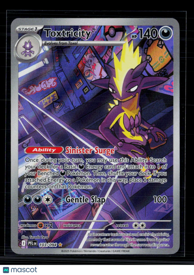 Pokemon 2025 Scarlet & Violet Phantasmal Flames Toxtricity #103/94