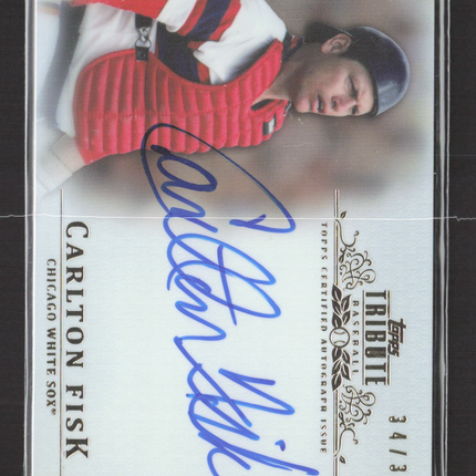 2013 Topps Tribute Carlton Fisk #TA-CF 34/35 Auto