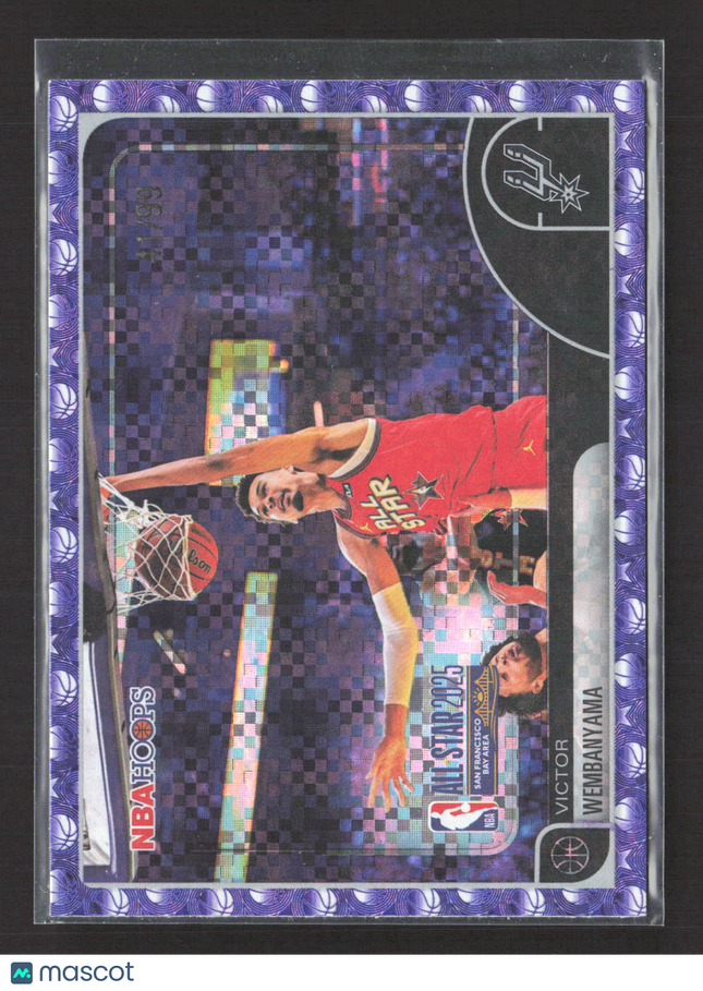2025 Topps NBA Hoops Victor Wembanyama #289 Purple Pixel Burst /99