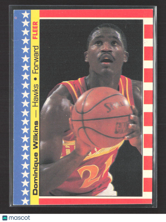 1987 Fleer Dominique Wilkins #7 OF 11