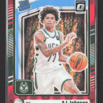 2025 Panini Donruss Optic AJ Johnson #277 Red /149