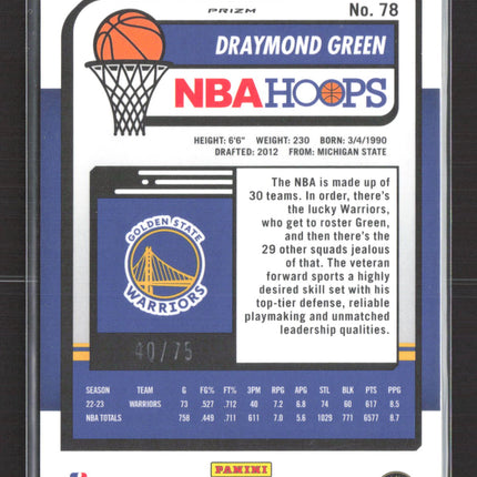 2024 Panini NBA Hoops Premium Stock Draymond Green #78 Green /75