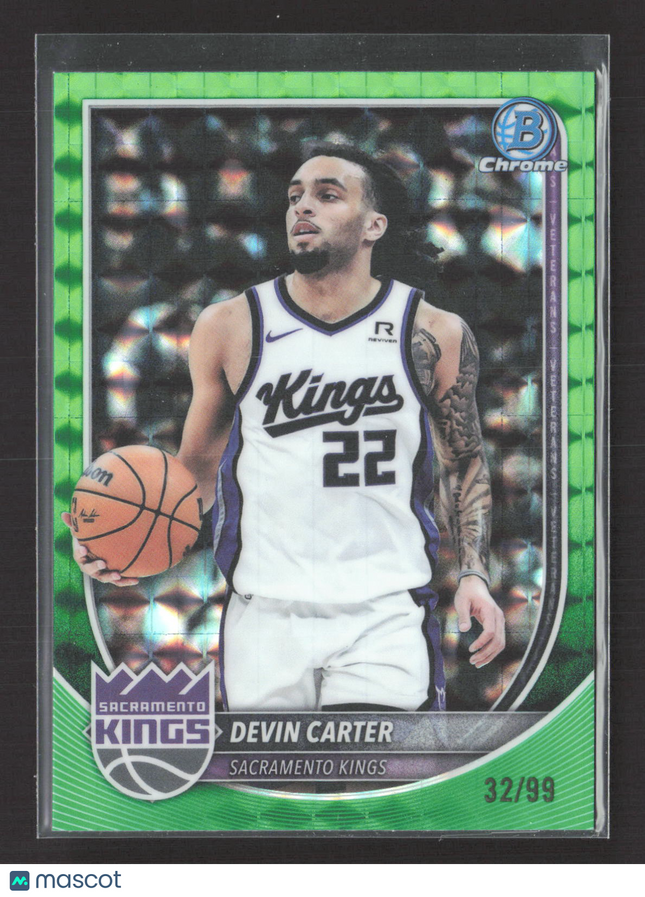 2025 Bowman Chrome University Devin Carter #BCV-197 Green 32/99
