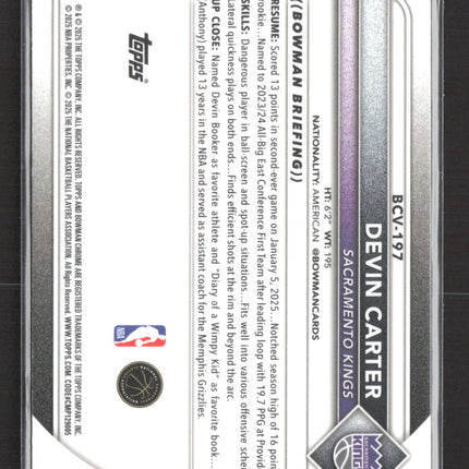 2025 Bowman Chrome University Devin Carter #BCV-197 Green 32/99