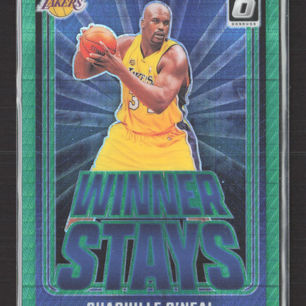 2025 Panini Donruss Optic Prizm Winner Stays Shaquille O'Neal #11 Green 236/249