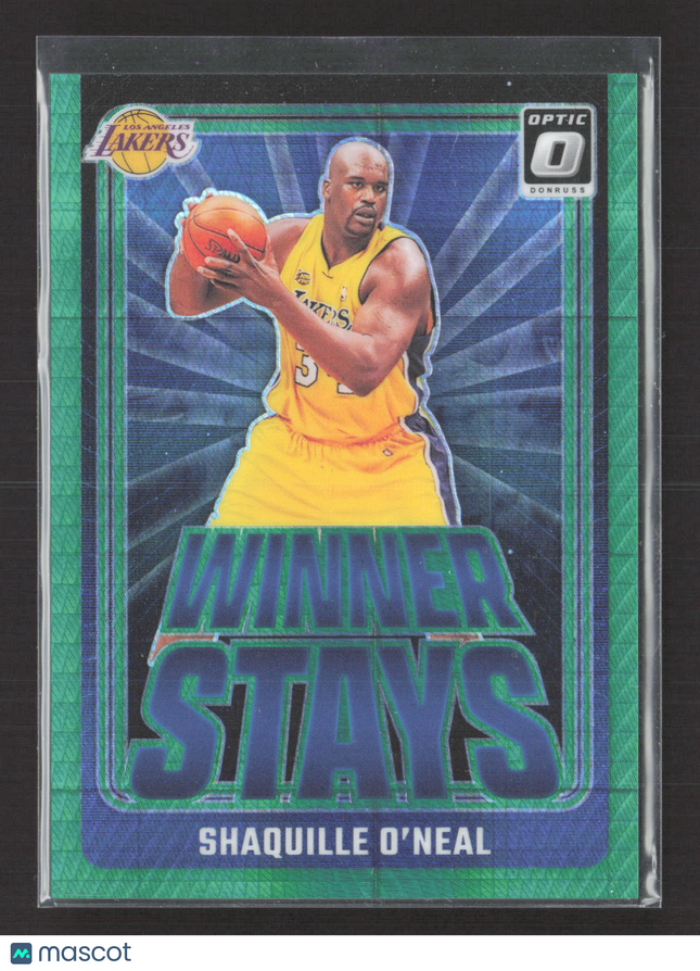 2025 Panini Donruss Optic Prizm Winner Stays Shaquille O'Neal #11 Green 236/249